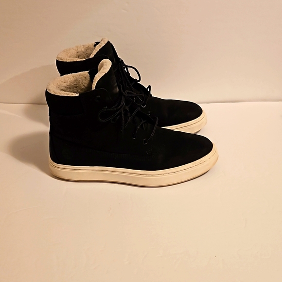 Timberland Black Suede Sherpa Womens 8 (Pre Owned) - Picture 2 of 8